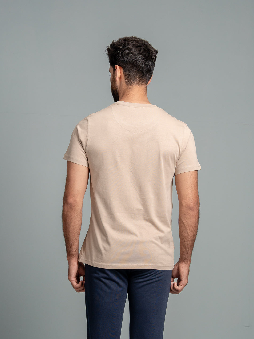 Men 100% Cotton Smart Fit Expert Tee Royal Beige ET24