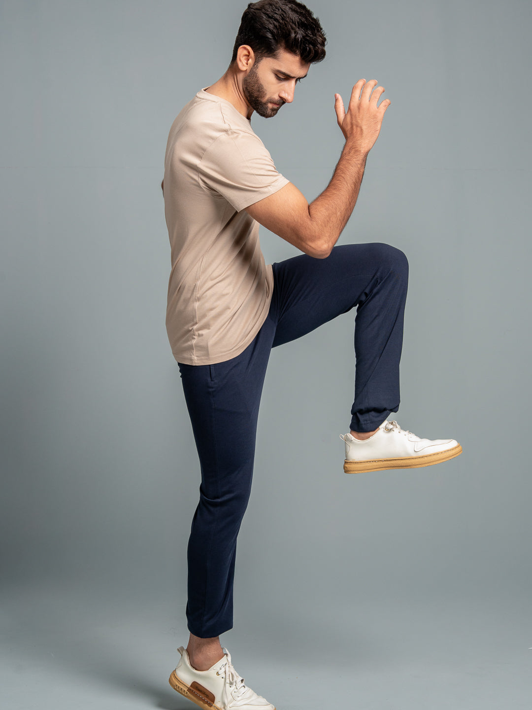 Men 100% Cotton Smart Fit Expert Tee Royal Beige ET24