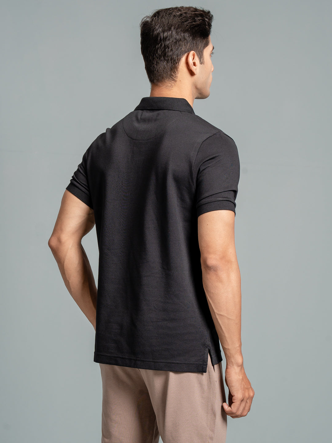 Men Cotton Rich Smart Fit Expert Polo T-Shirt Jet Black EPD14