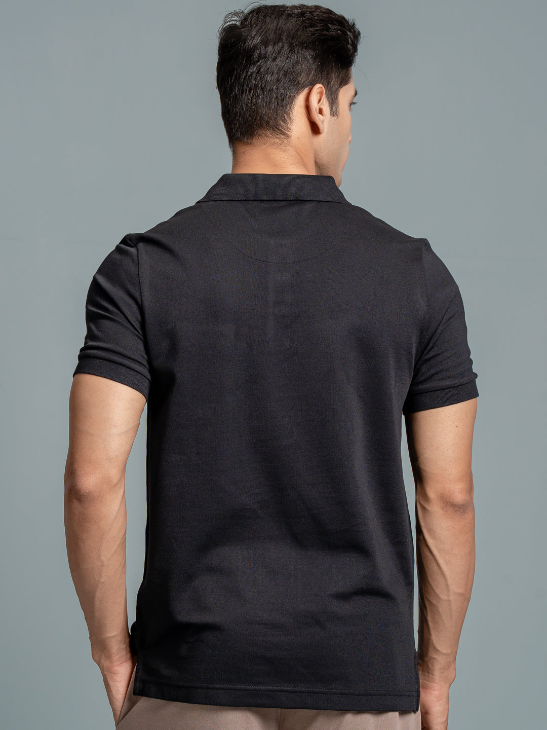 Men Cotton Rich Smart Fit Expert Polo T-Shirt Jet Black EPD14