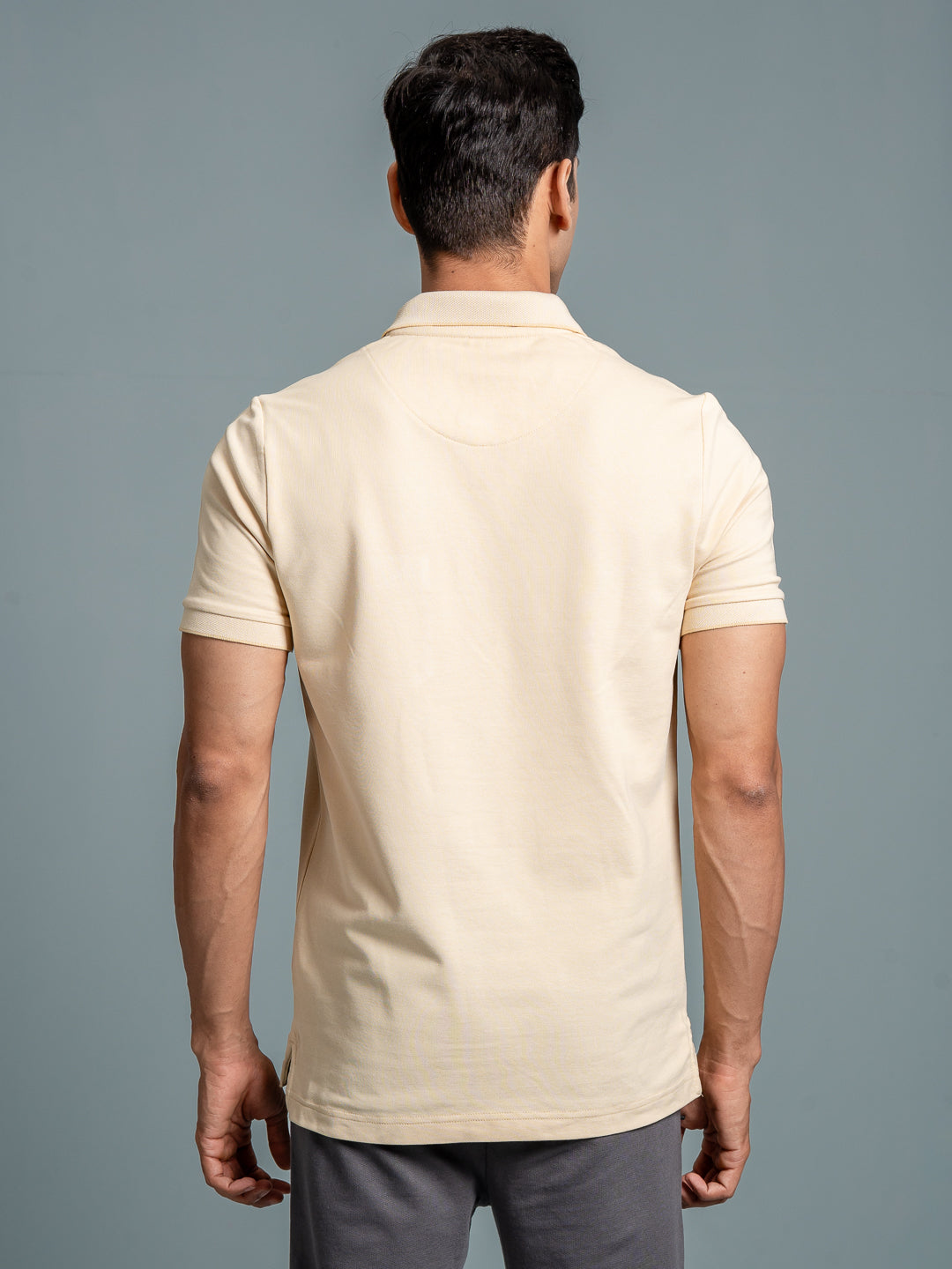 Men Cotton Rich Smart Fit Expert Polo T-Shirt Light Beige EP19