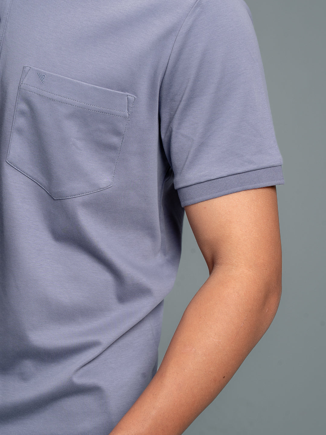 Men's Extra Long Staple Cotton Polo Amethyst Grey