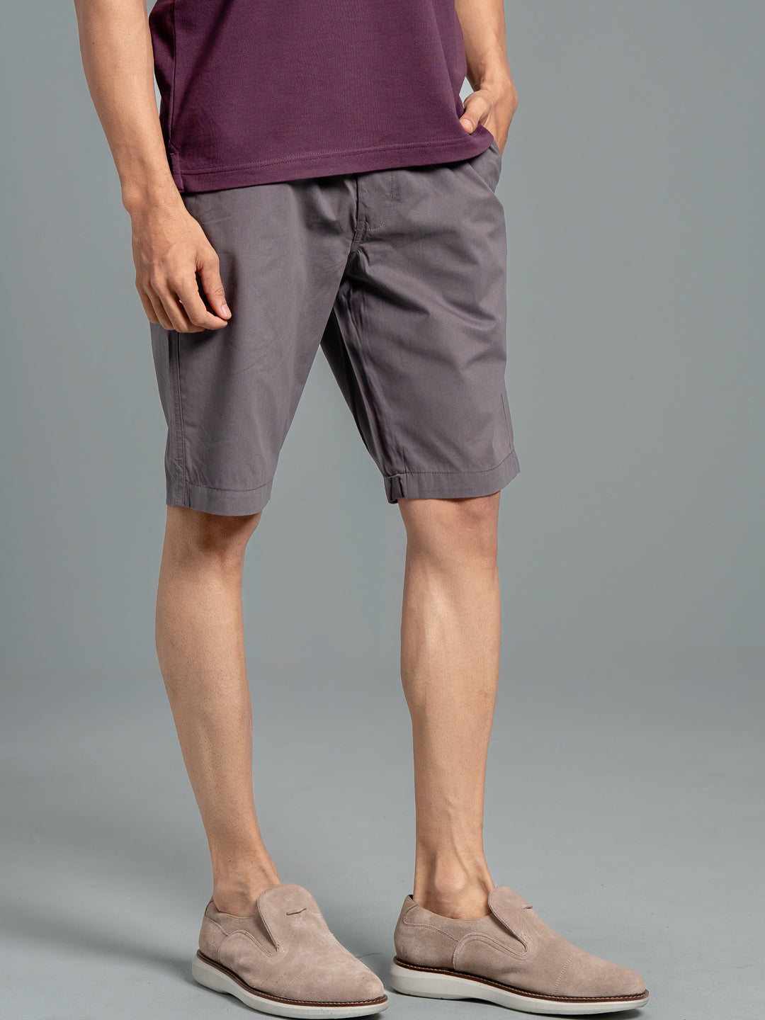 Men 100% Combed Cotton Golf Boxer Shorts Grey GS5