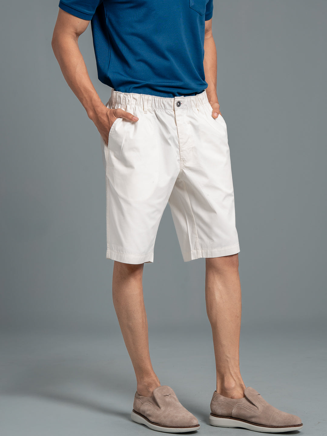 Men 100% Combed Cotton Golf Boxer Shorts OffWhite GS2
