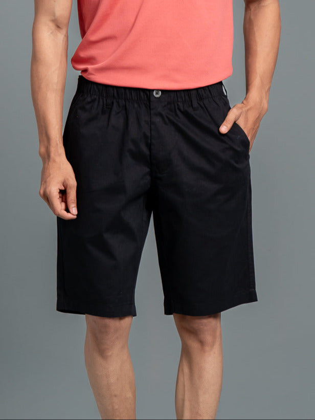Men 100% Combed Cotton Golf Boxer Shorts Black GS6