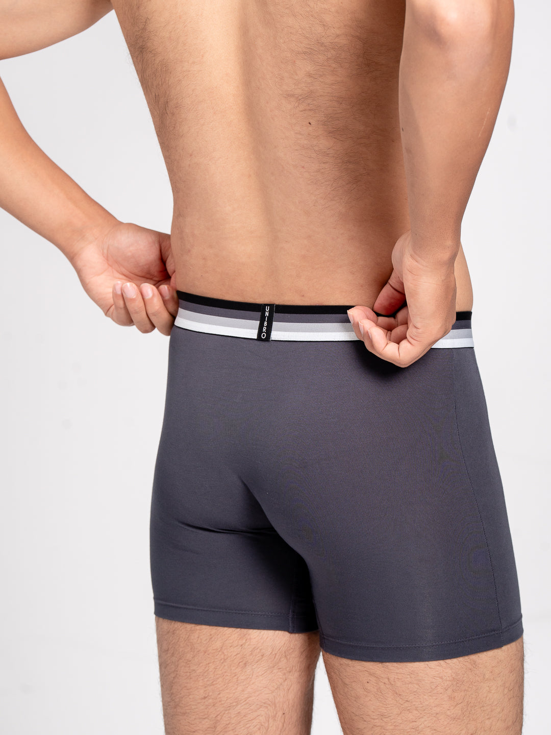 Men TENCEL™ Modal Micro Elastane Stretch Trunk Graphite Grey