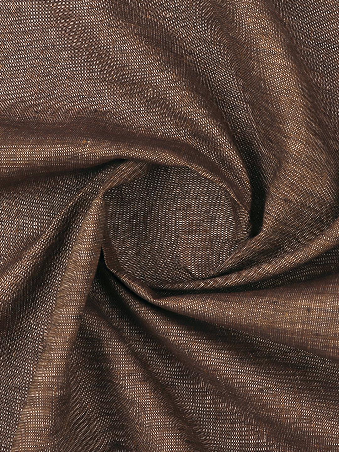 Linen Brooks Suiting Fabric Brown