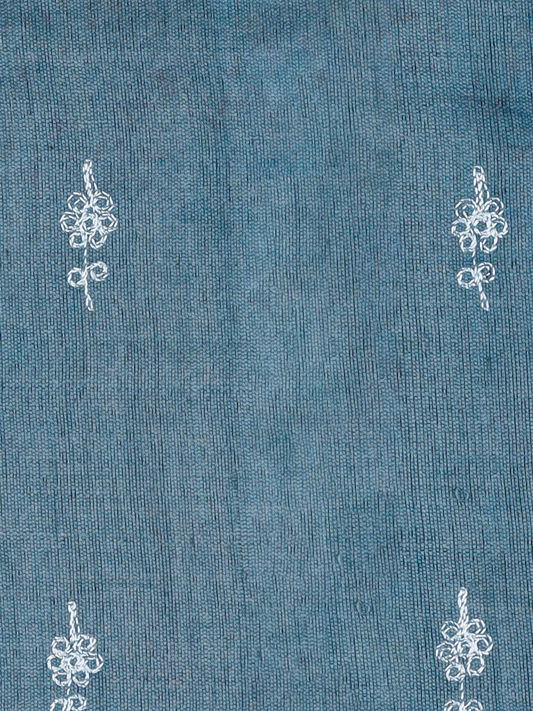Women Elegant Blue Colour Pure Tussar Embroidery Saree PTP02-view four