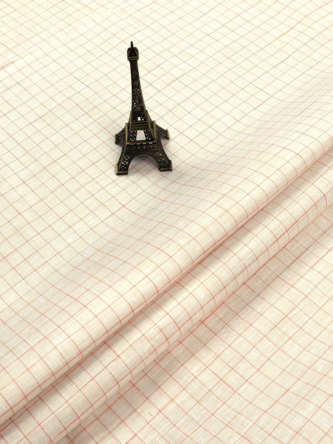 Cotton Colour Checked Shirt Fabric Sandal Elight Gold-Close view