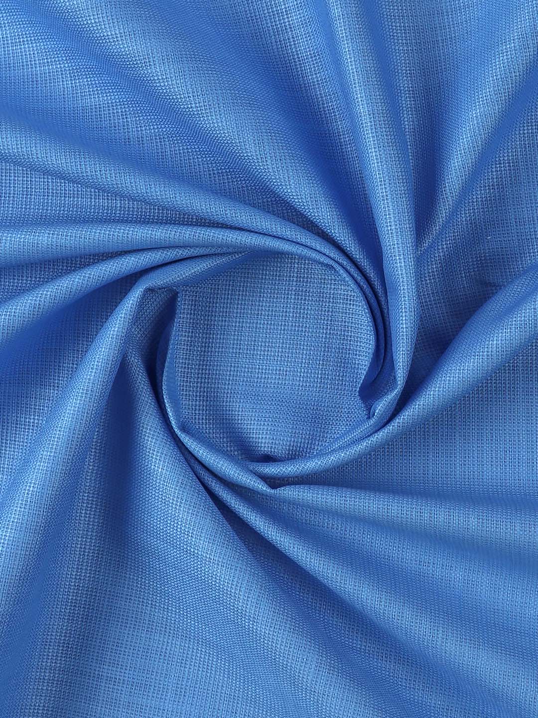 Mens Cotton Rich Plain Blue Shirt Fabric Infinity