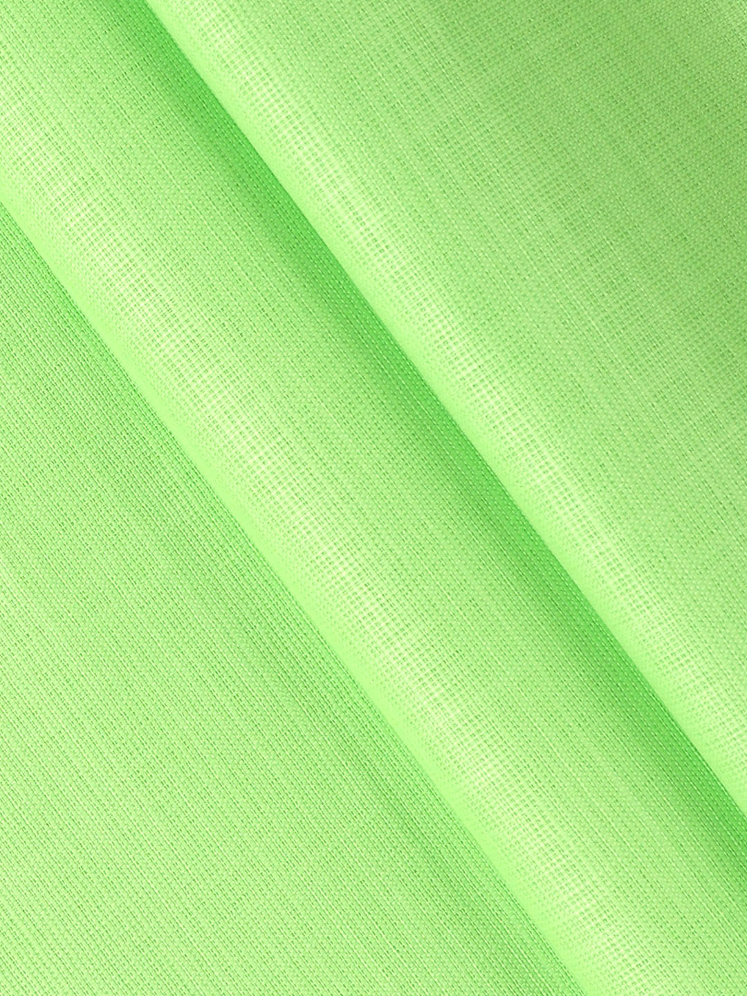 Cotton Rich Parrot Green Plain Shirt Fabric Infinity