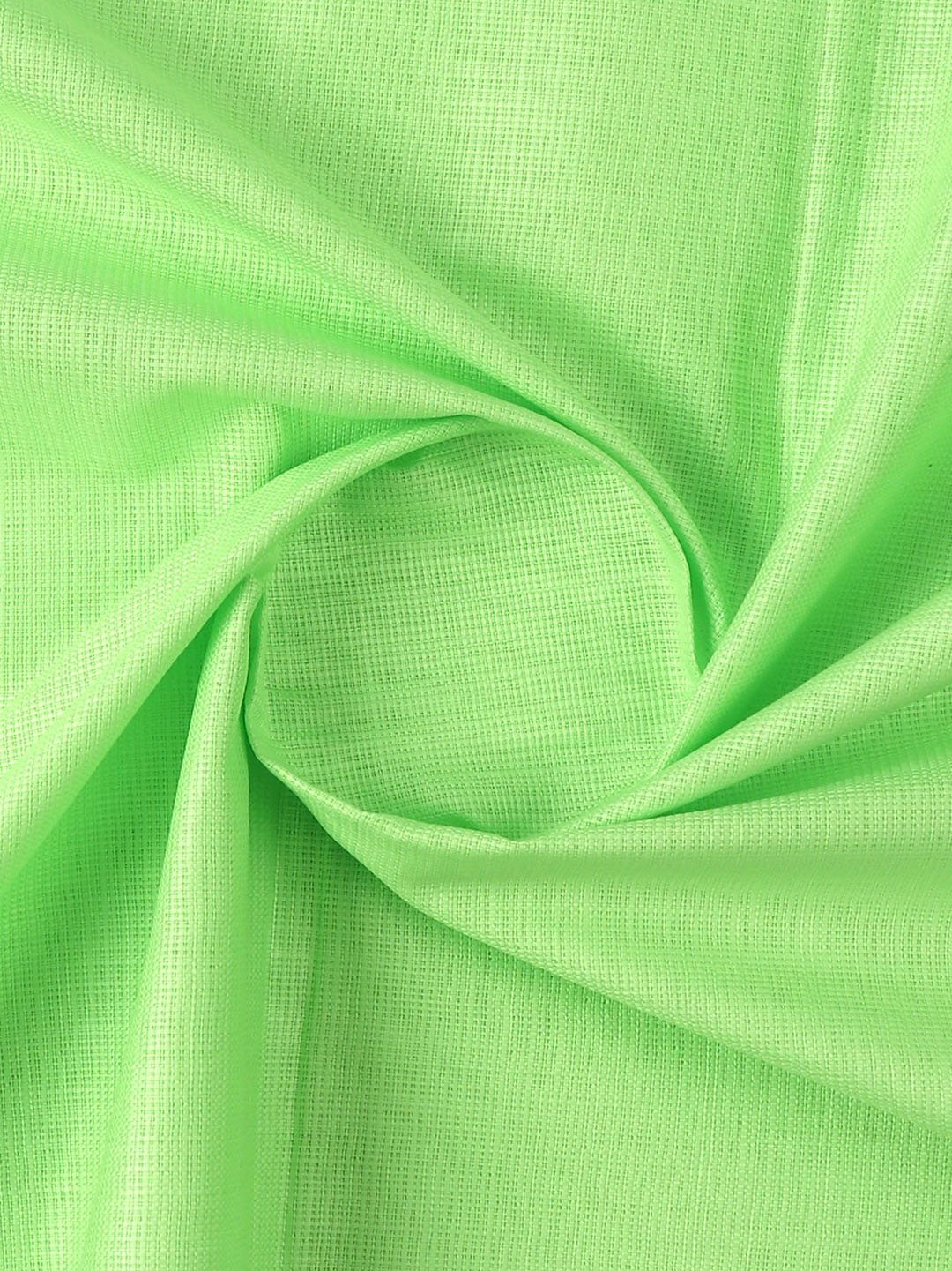 Cotton Rich Parrot Green Plain Shirt Fabric Infinity