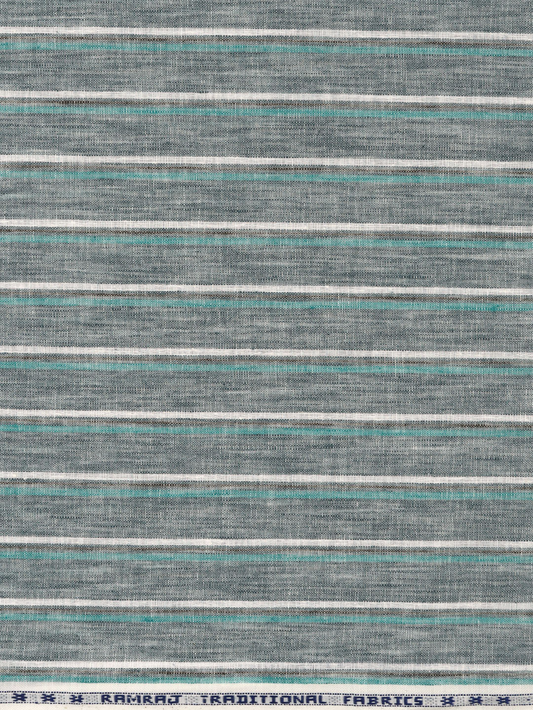 Men Cotton Rich Striped Shirt Fabric Grey High Style