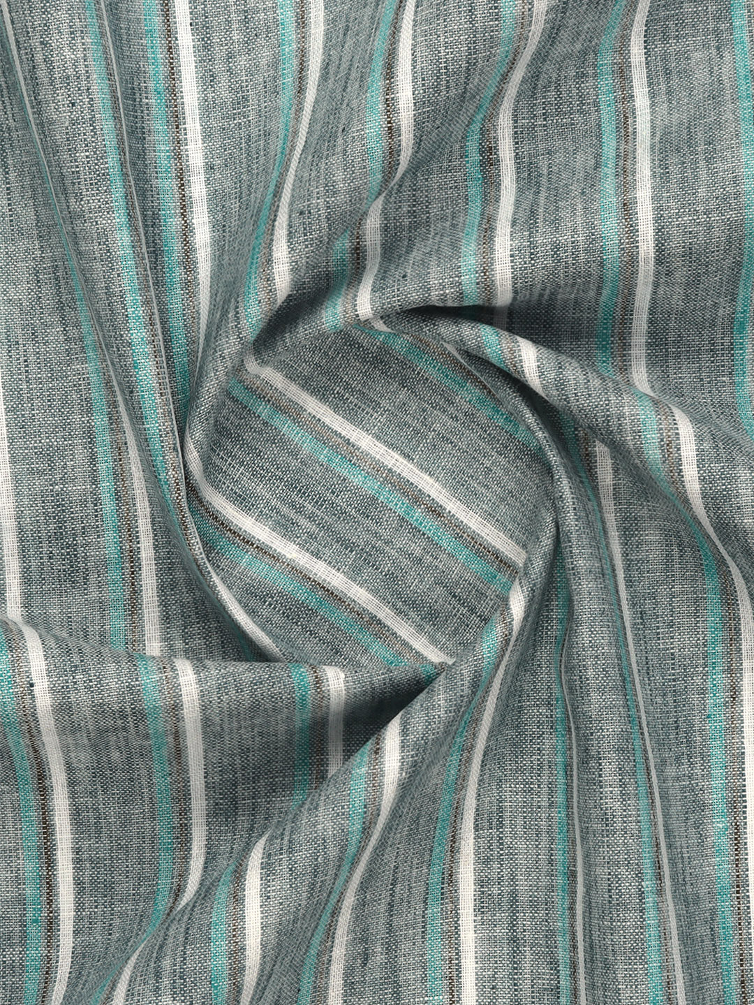 Men Cotton Rich Striped Shirt Fabric Grey High Style