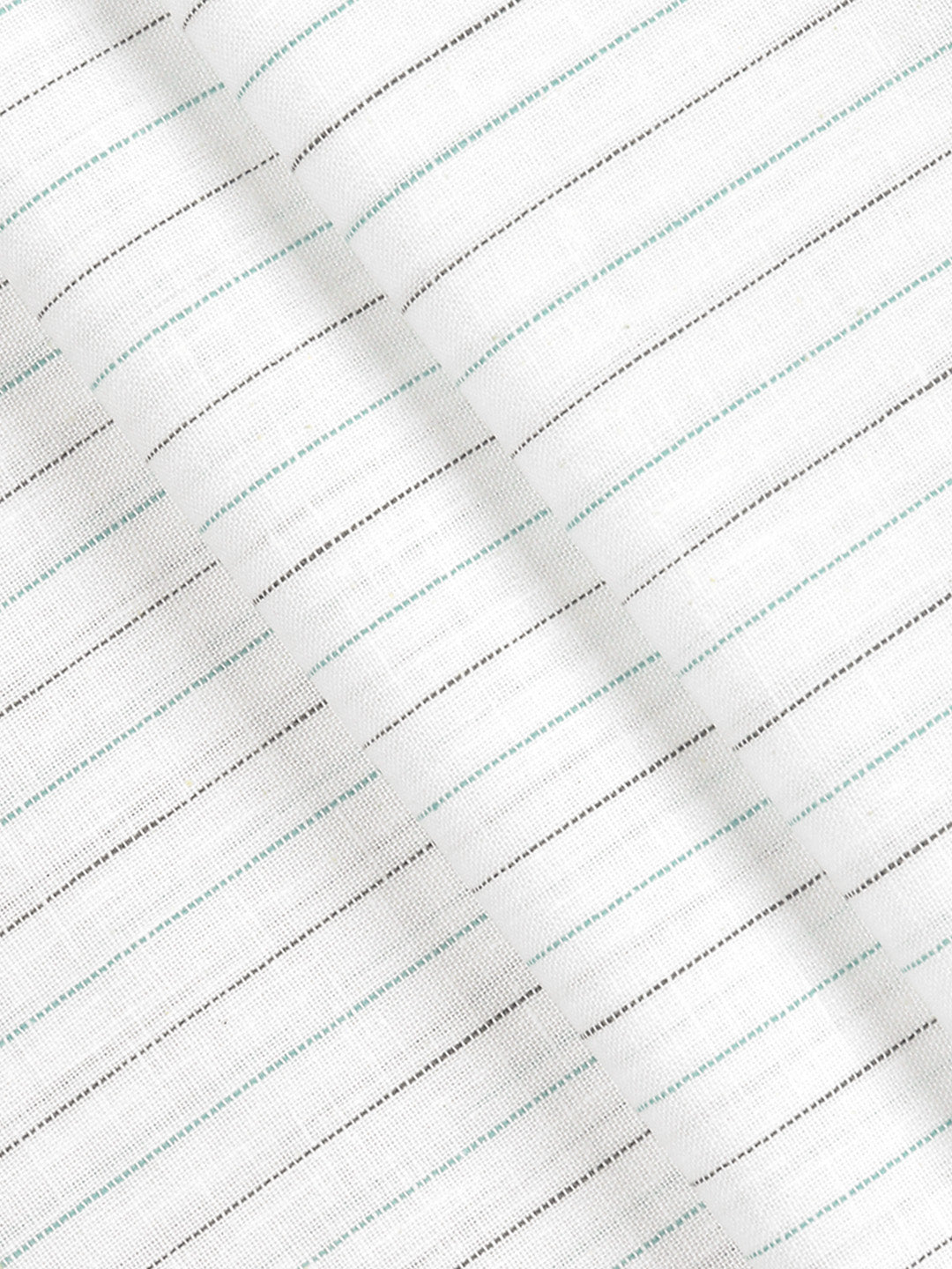 Men’s Cotton Rich Striped Shirt Fabric White Galaxy Art