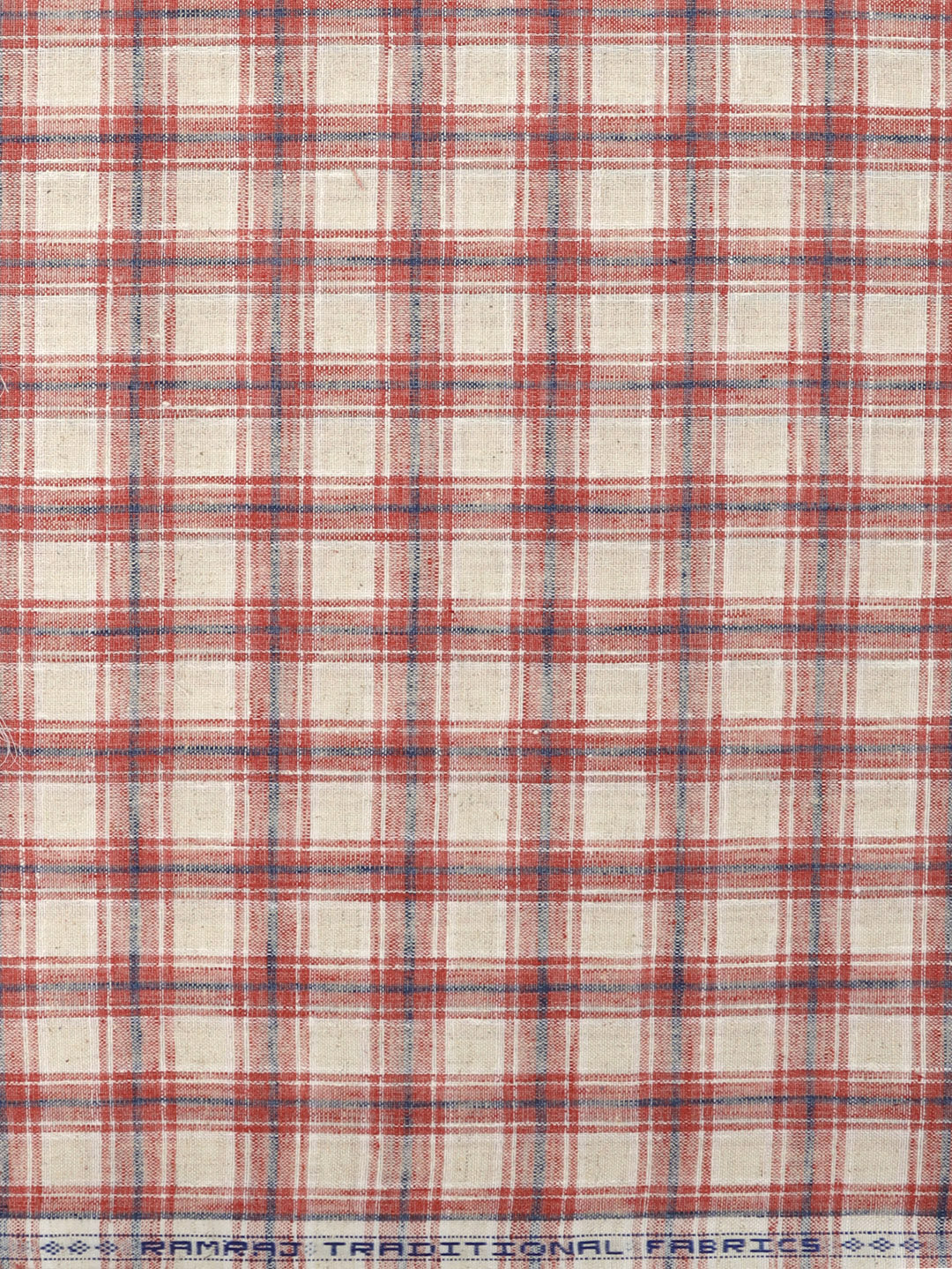 Men Cotton Rich Checked Shirt Fabric Red HI-Tech