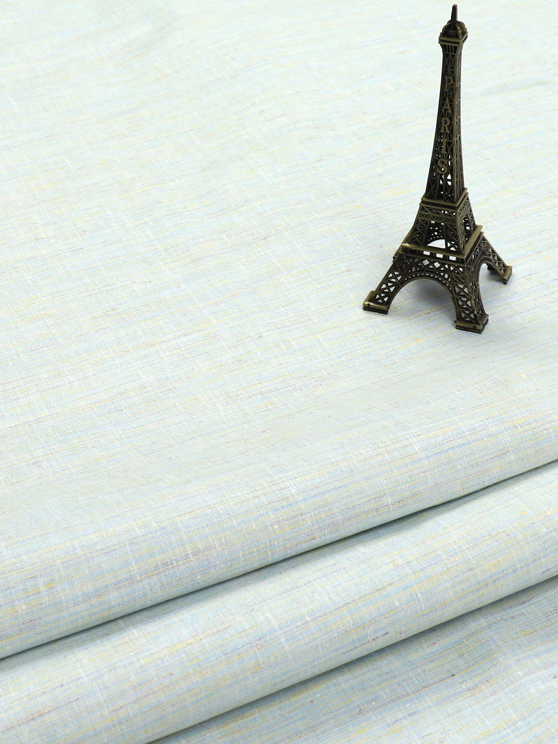 Cotton Blue with Yellow Striped Shirt Fabric Candy Colour-Closeview