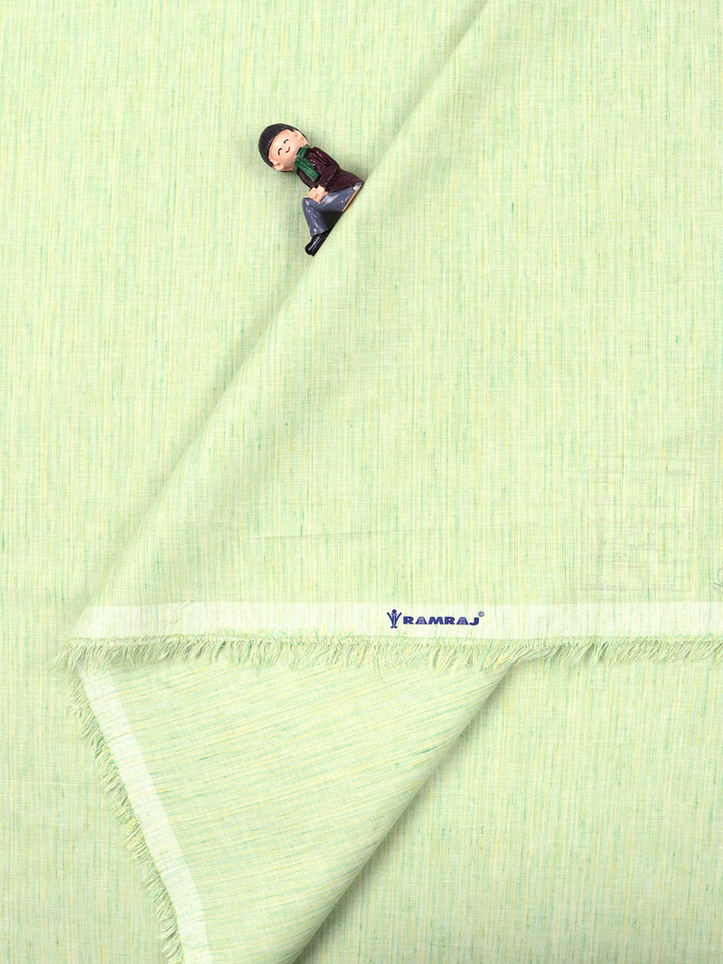 Cotton Light Green Striped Shirt Fabric Candy Colour