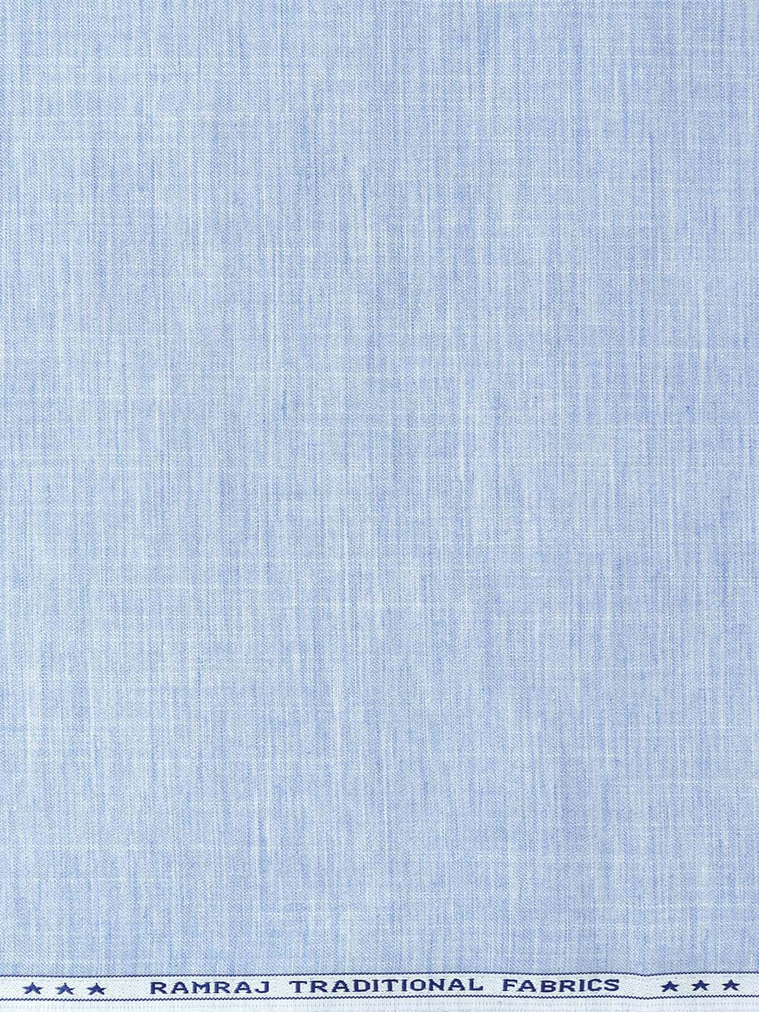 Mens Cotton Rich Self Design Shirt Fabric Blue High Style