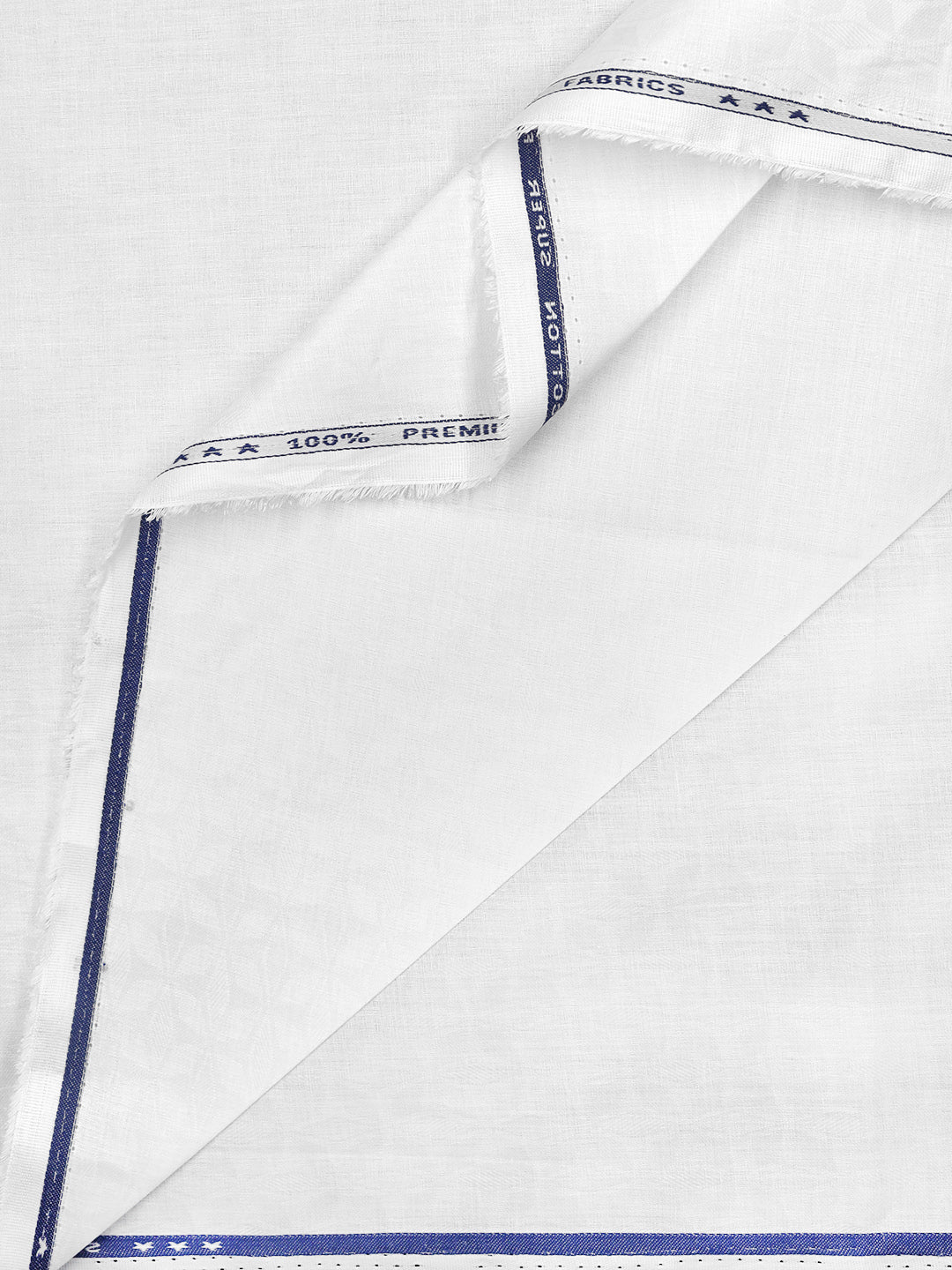 Men 100%Cotton Self Design Shirting White Forest 08