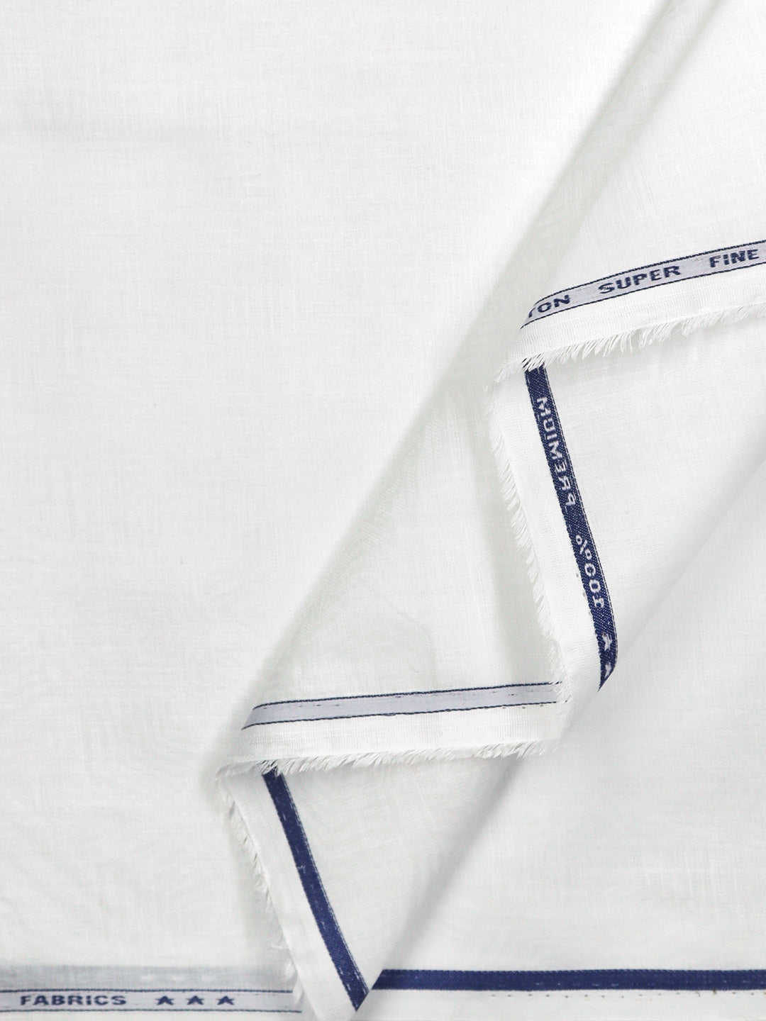 Men 100%Cotton Self Design Shirting White Forest 04