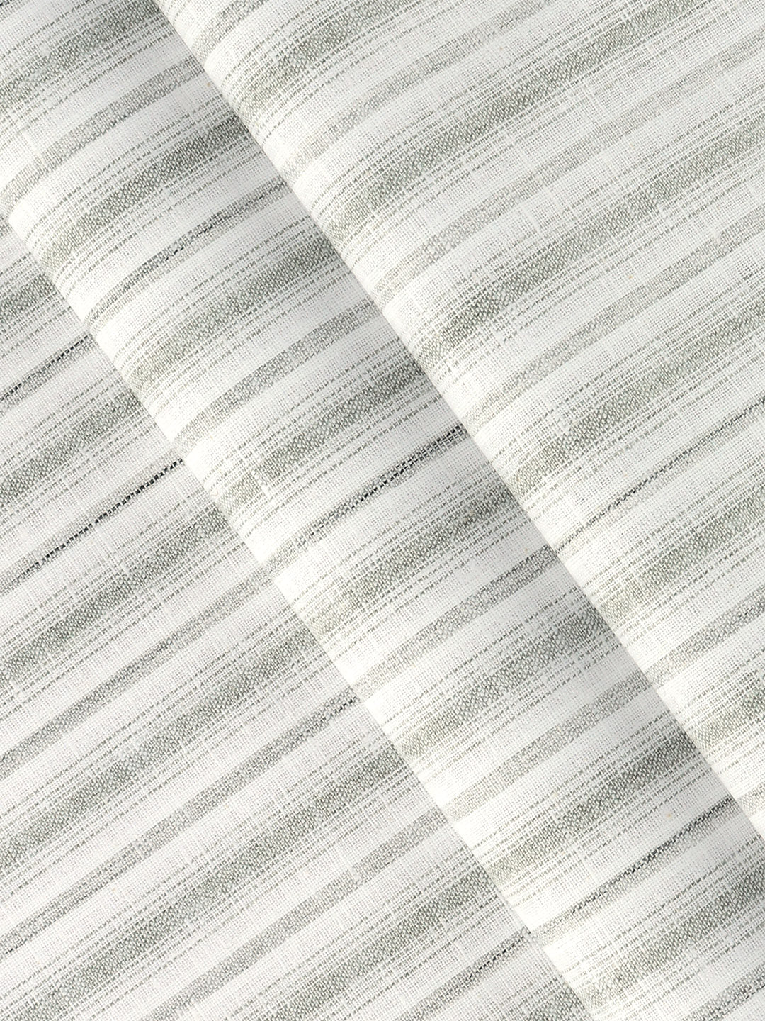 Men Cotton Rich Striped Shirt Fabric White High Style