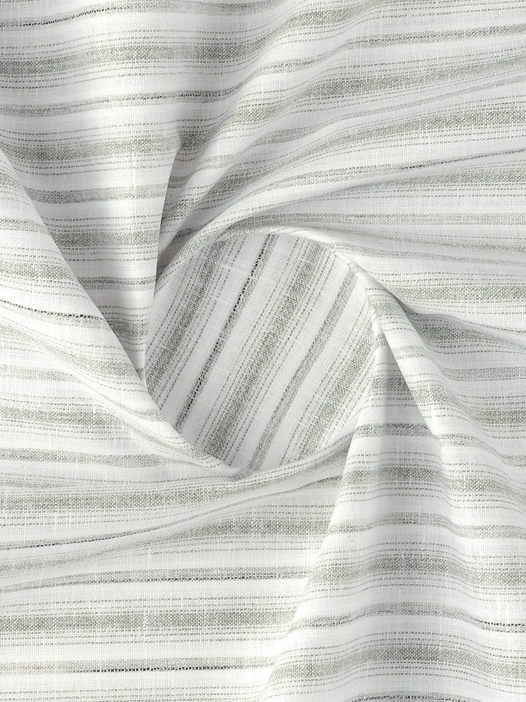 Men Cotton Rich Striped Shirt Fabric White High Style