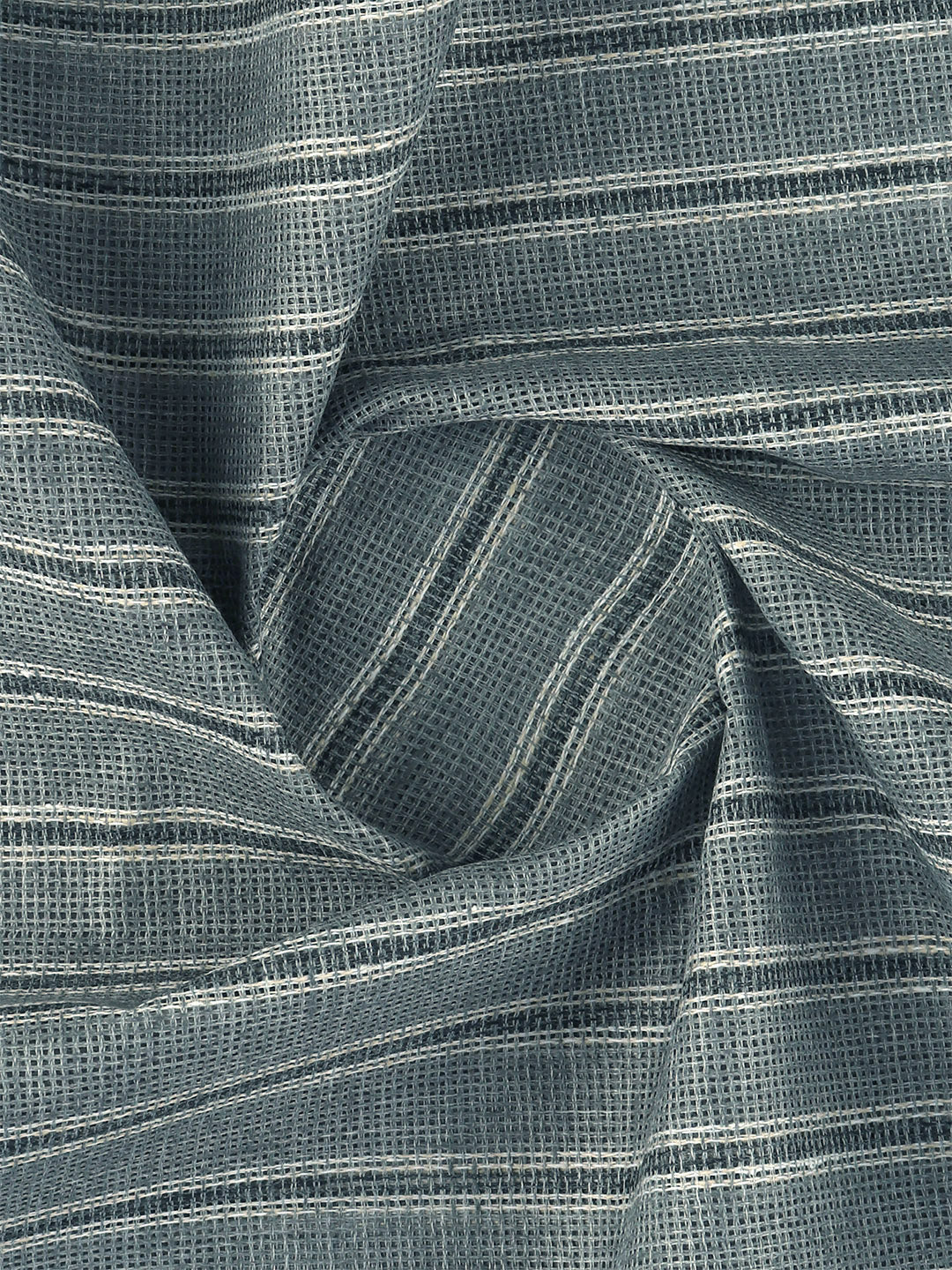 Cotton Blend Self Design Shirt Fabric Grey High Style