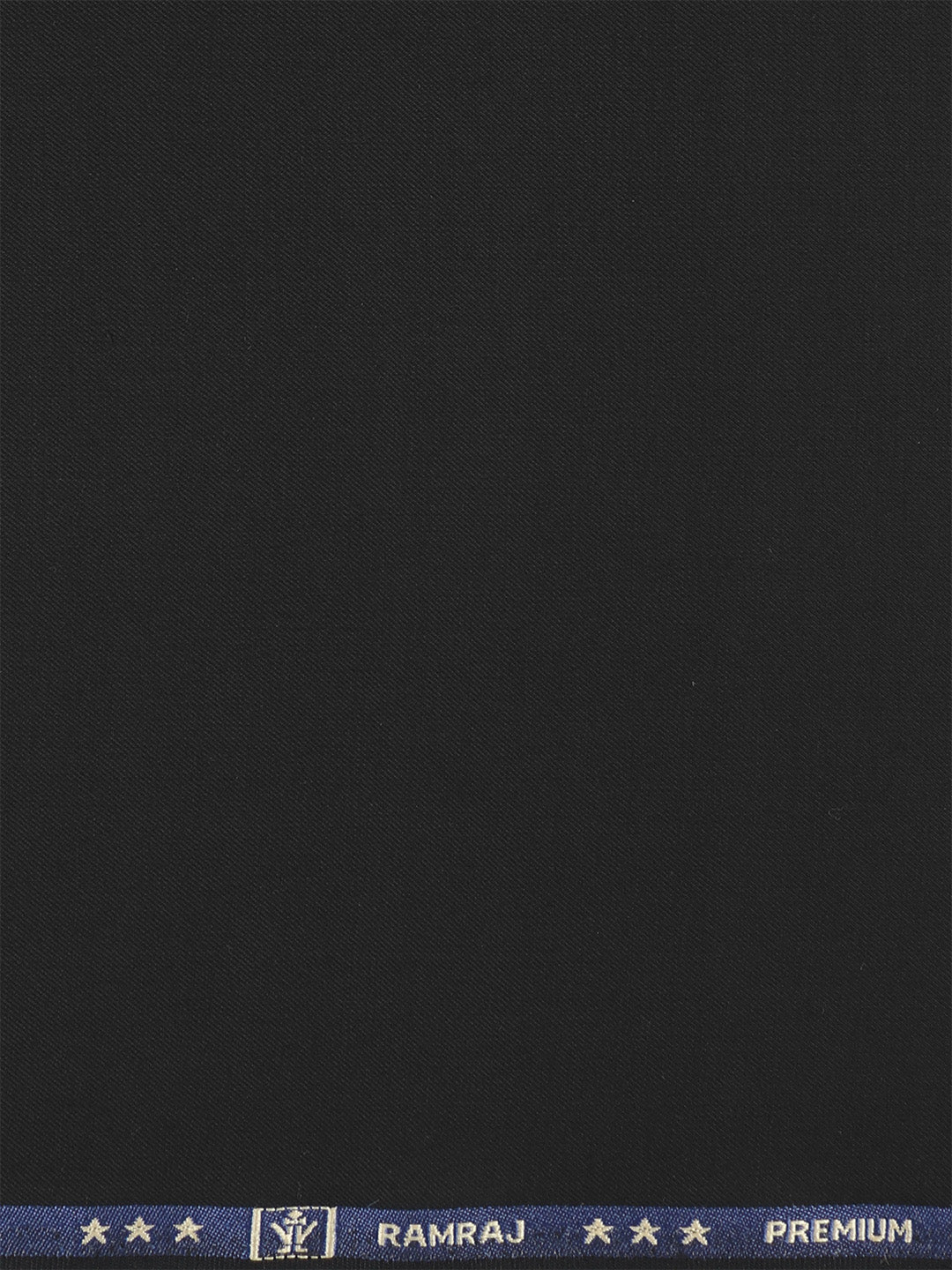 Premium Australian Merino Wool Blended Plain Black Suiting Fabric Mark Wool