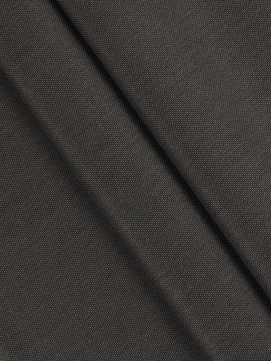 Poly Viscose Stretch Dark Grey Self Design Suiting Fabric Enable