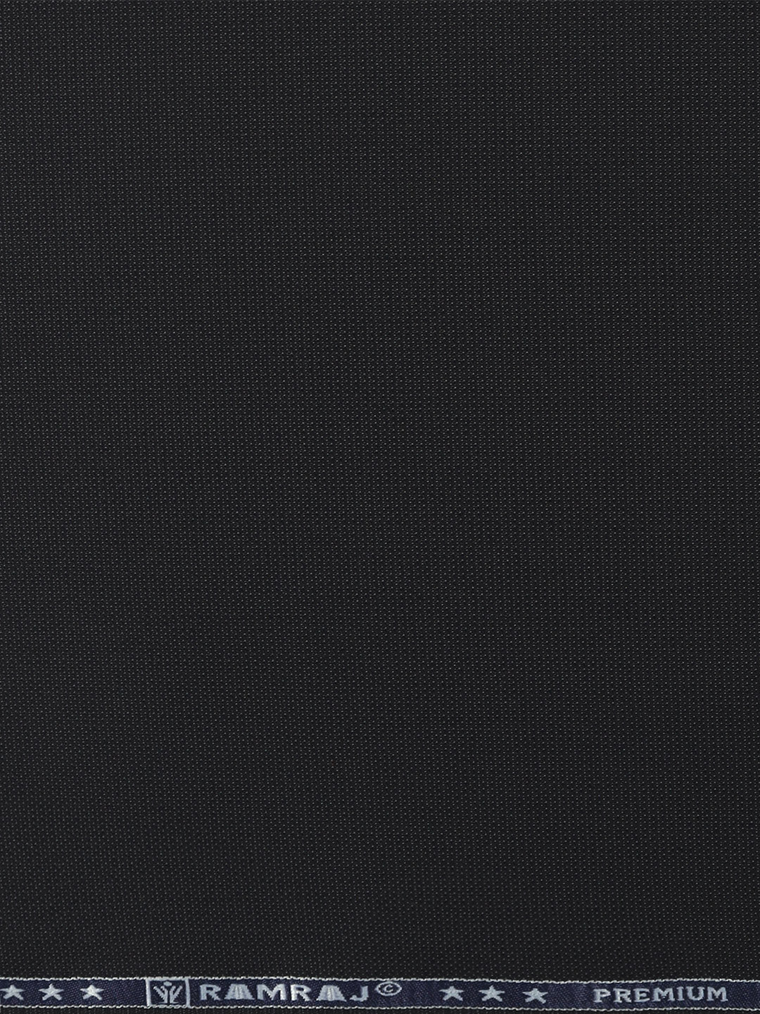Poly Viscose Stretch Navy Blue Self Design Suiting Fabric Enable