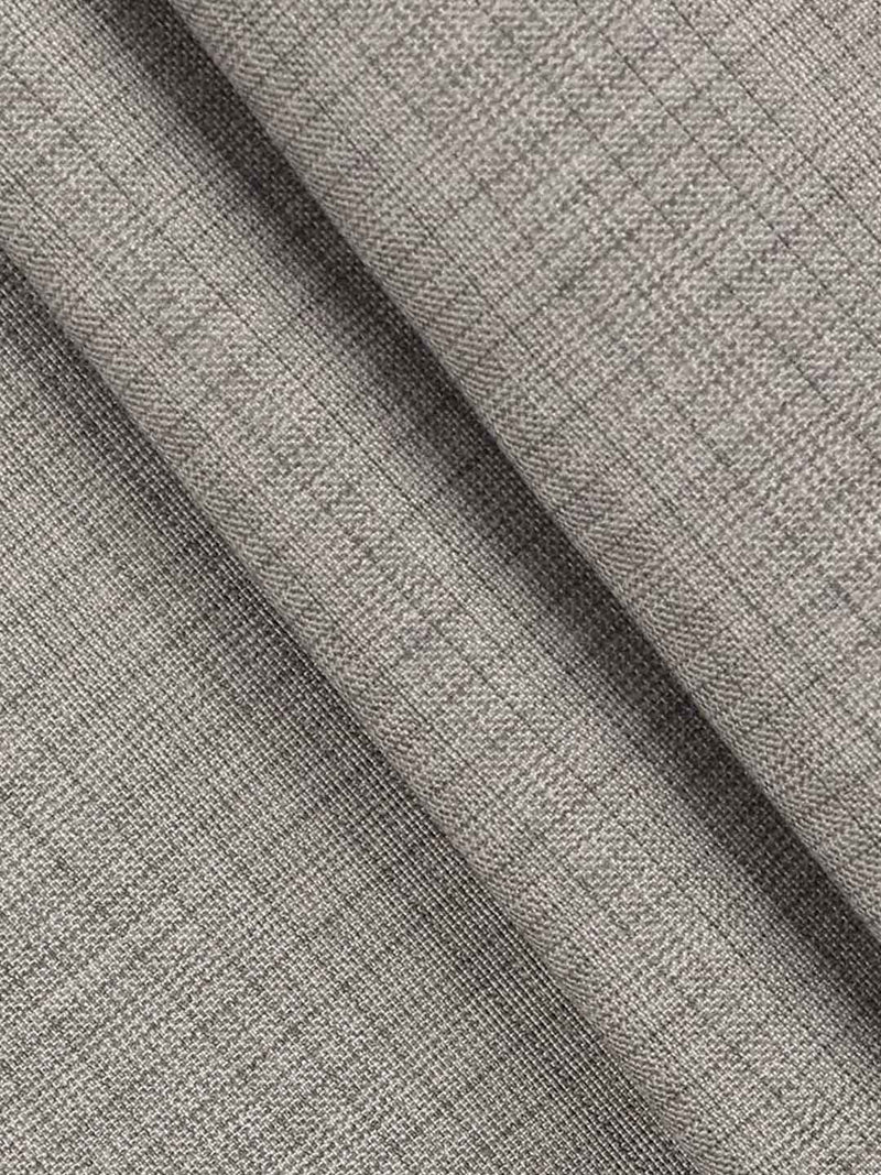Cotton Colour Checked Grey Suiting Fabric Fun Days