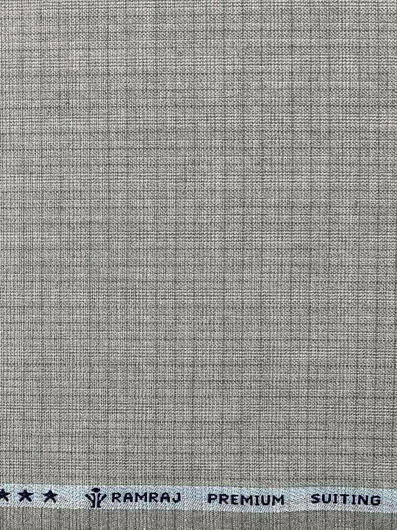 Cotton Colour Checked Grey Suiting Fabric Fun Days