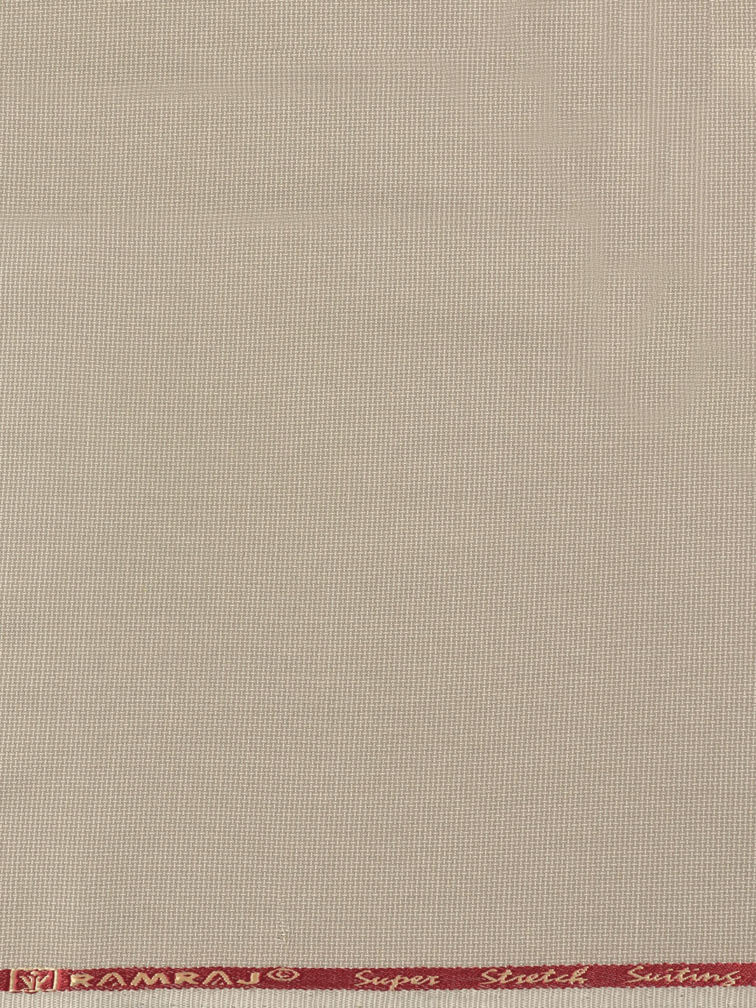 Poly Viscose Beige Self Design Suiting Fabric Week Days