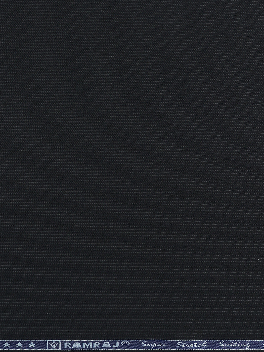 Poly Viscose Stretch Navy Blue Striped Suiting Fabric Miracle