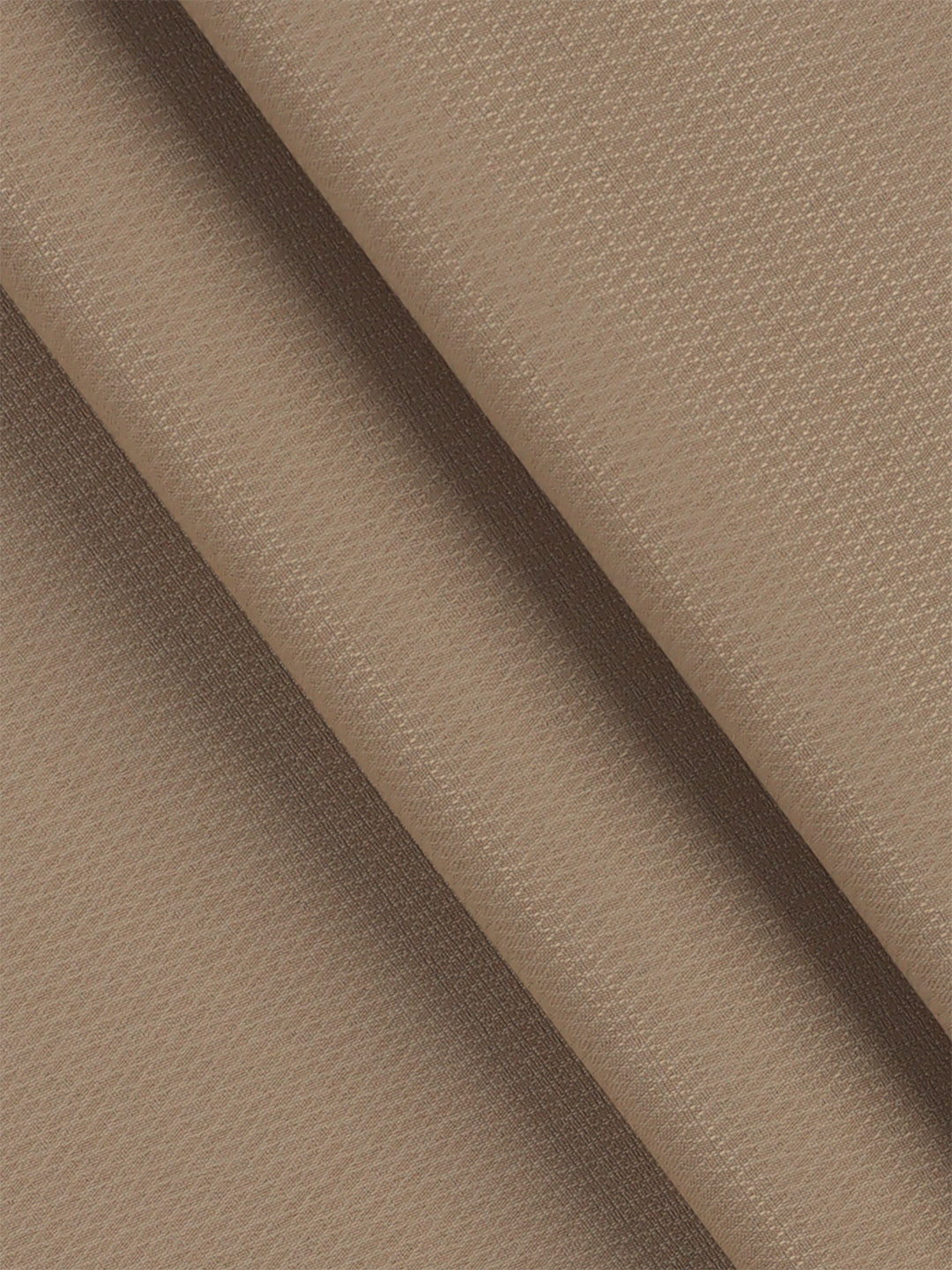 Poly Viscose Brown Self Design Suiting Fabric Week Days