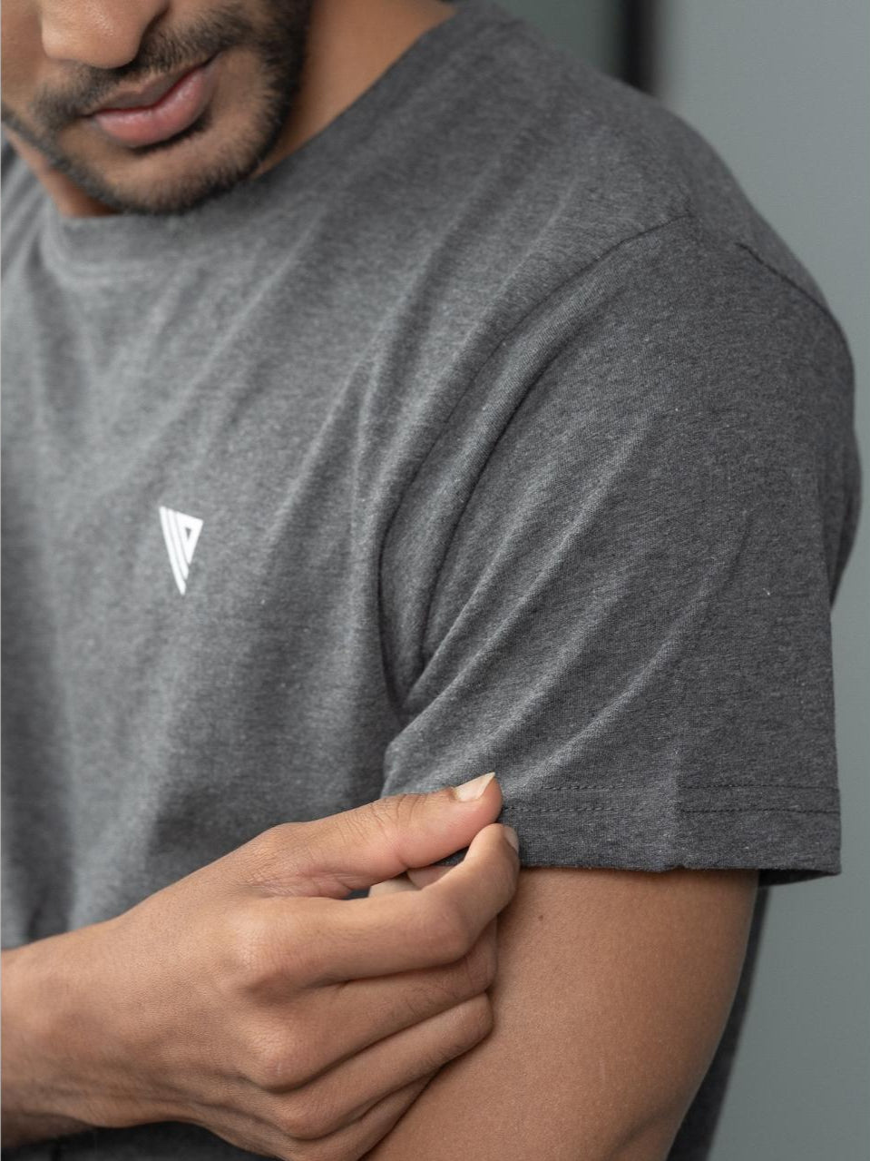 Men 100% Cotton Smart Fit Expert Tee Charcoal ET28