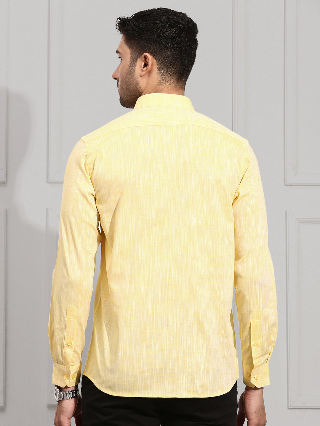 Men 100% Cotton Yellow Shirt CL2 GT14