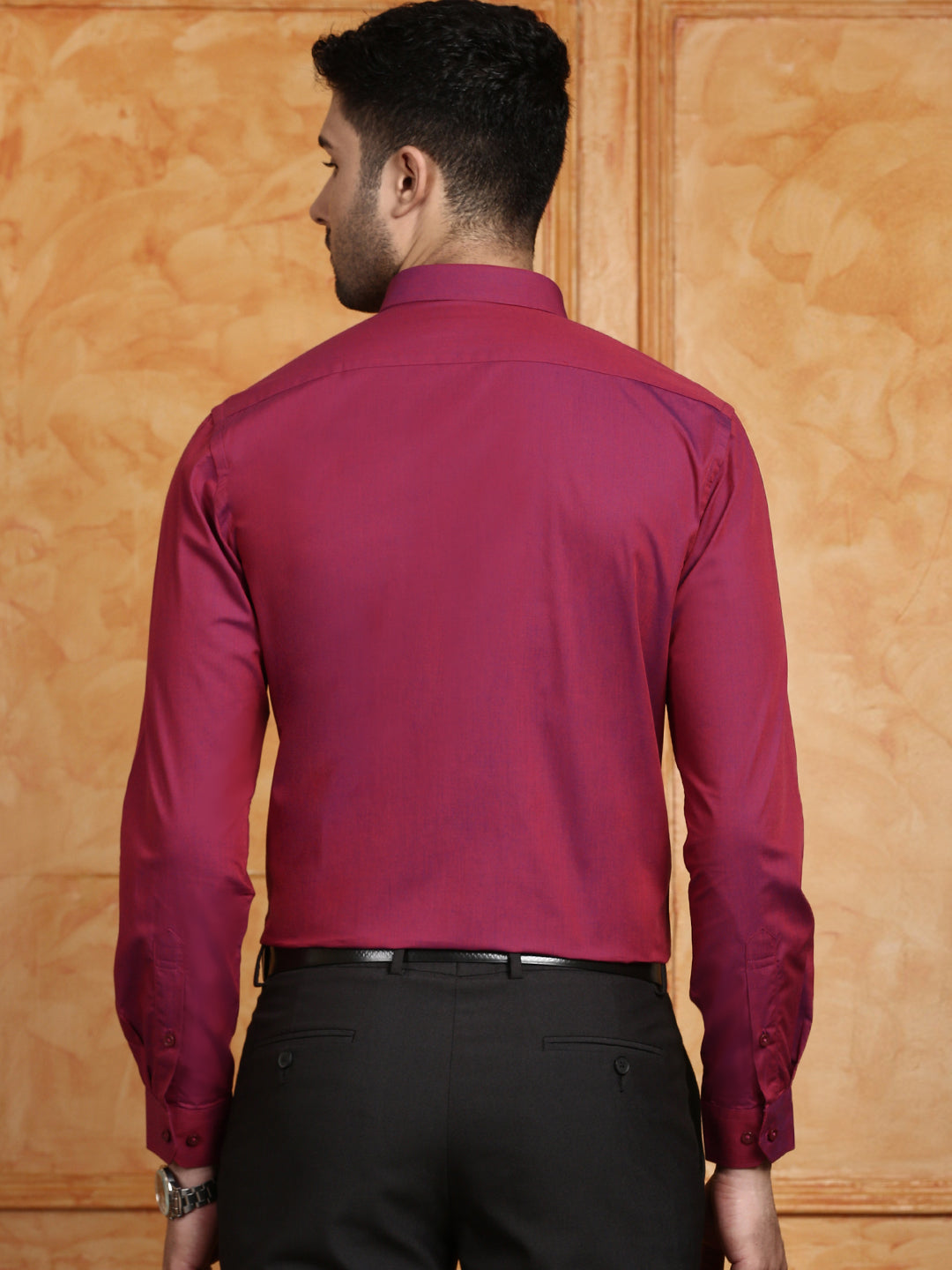 Men 100% Cotton Purple Shirt G111