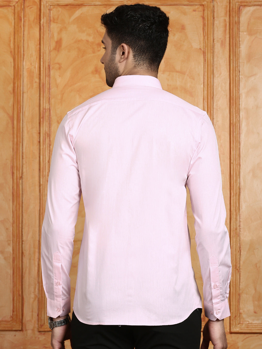 Mens Premium Cotton Formal Shirt Light Pink MH (G115)