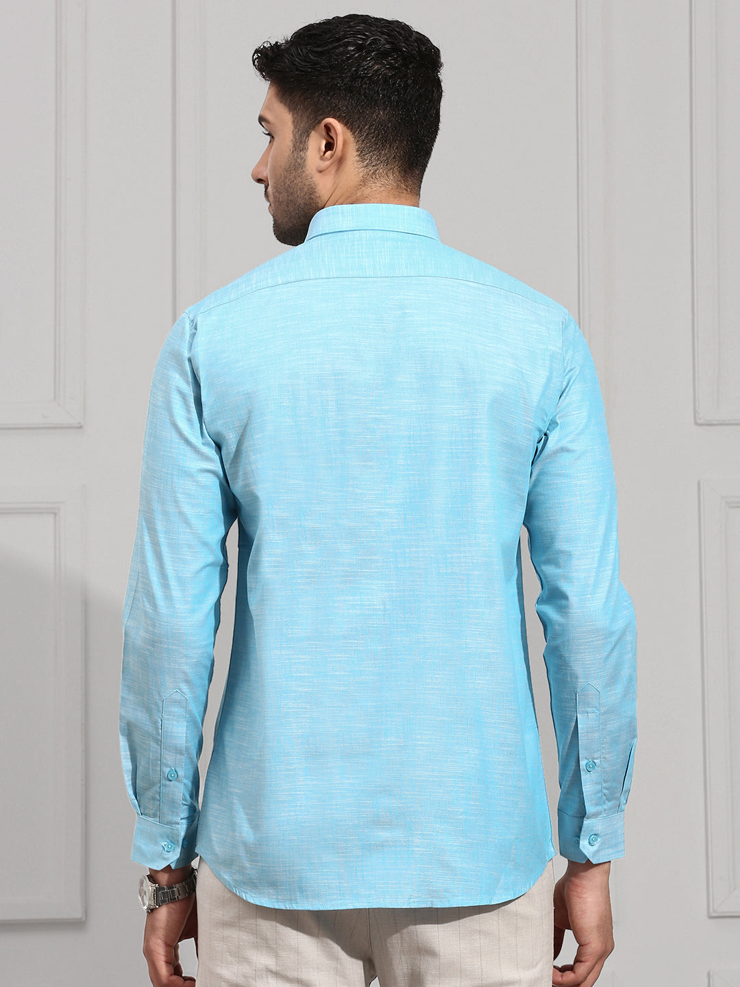 Men 100% Cotton Shirt Sky Blue CL2 GT13