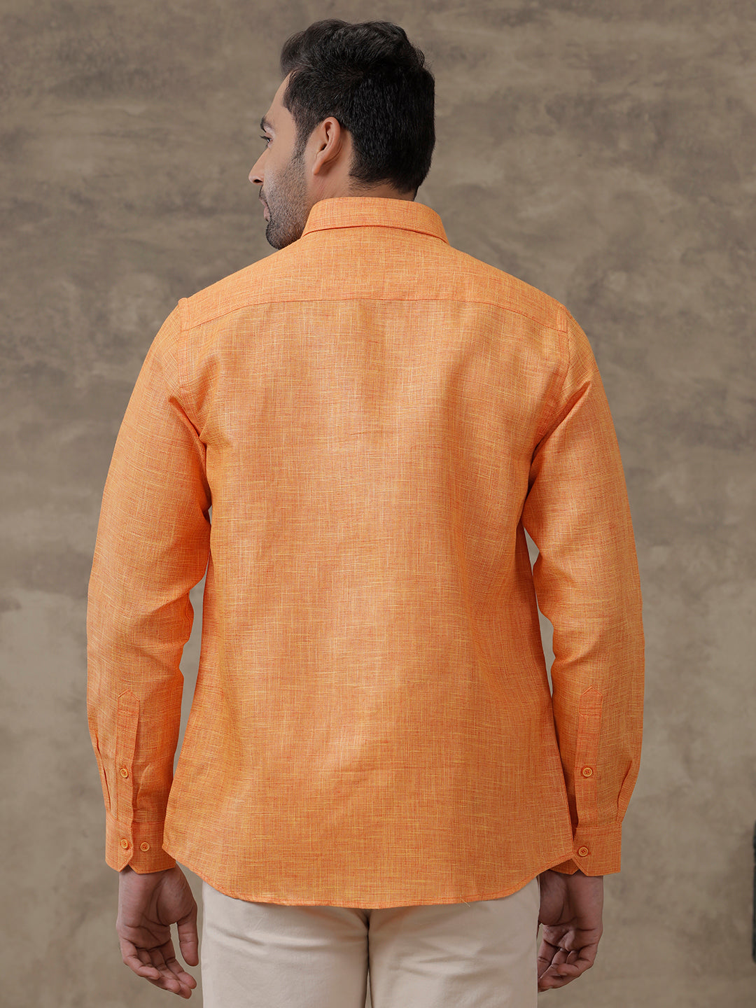 Mens Cotton Rich Shirt Orange T38 TN2