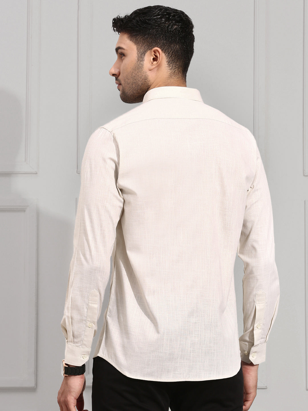 Men 100% Cotton Shirt Cream CL2 GT15