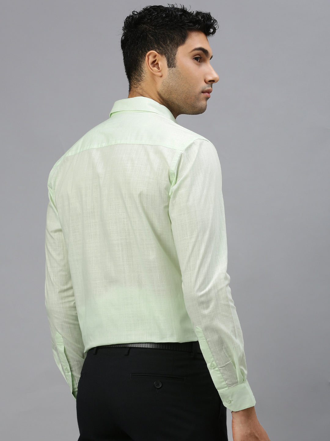 Men 100% Cotton Shirt Green T37 TM9