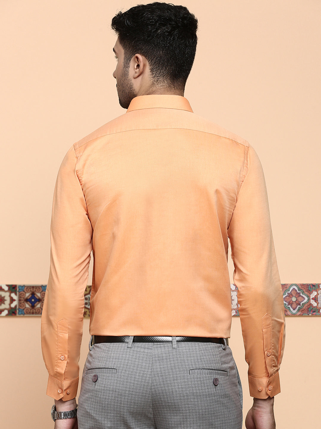 Men Premium Cotton Shirt Orange EL GP17