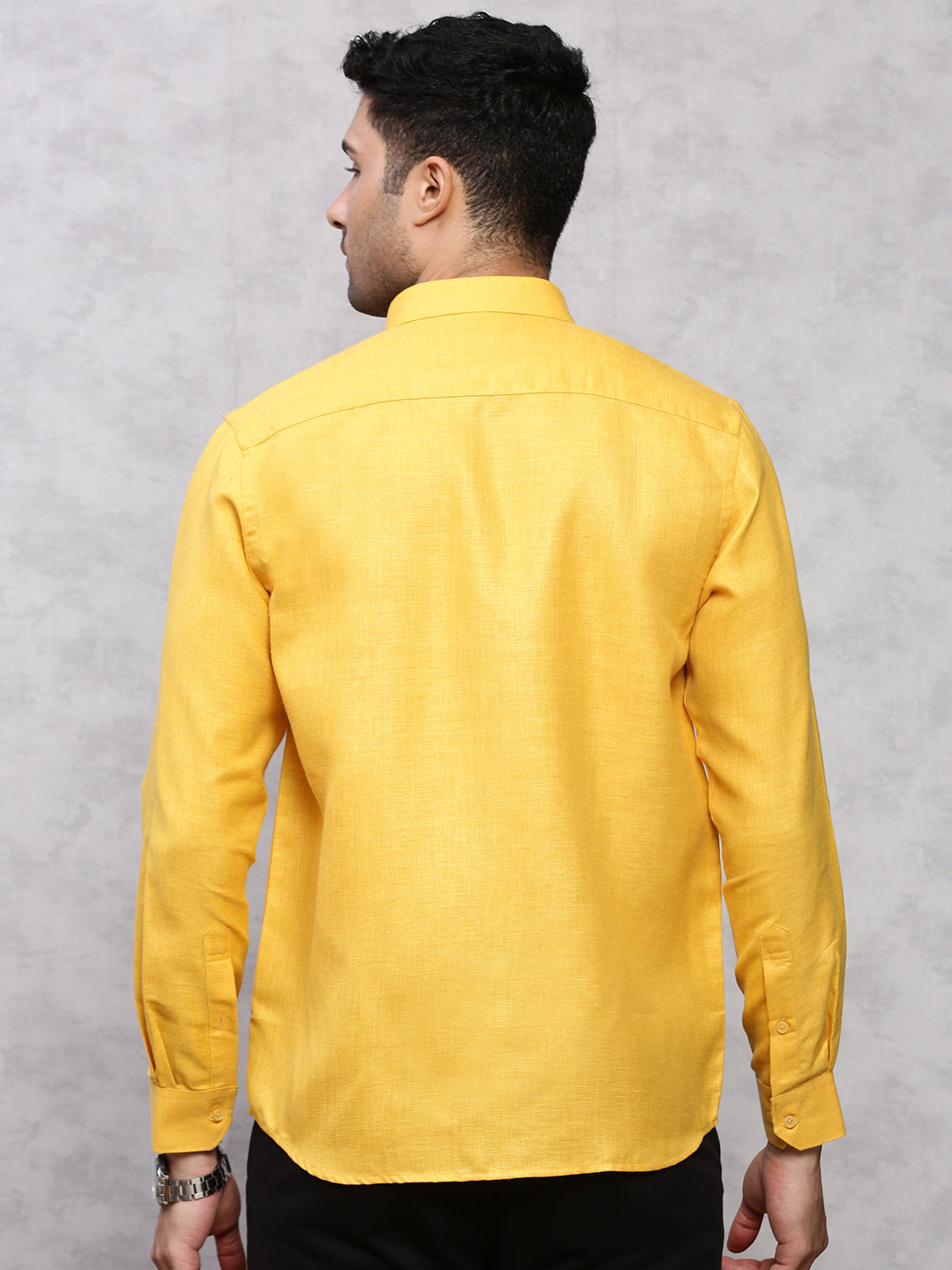 Mens Cotton Rich Shirt Dark Yellow T7 CG5