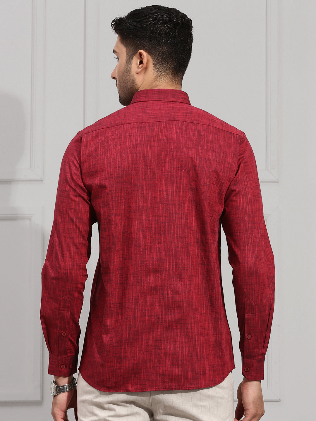 Men 100% Cotton Red Shirt CL2 GT3