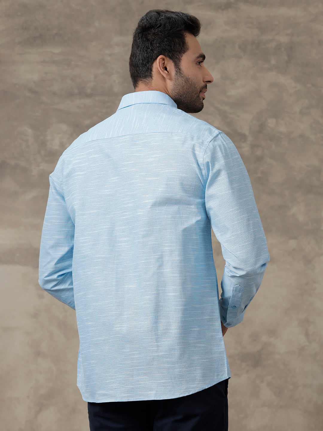 Men Cotton Rich Sky Blue Shirt T13 CL7