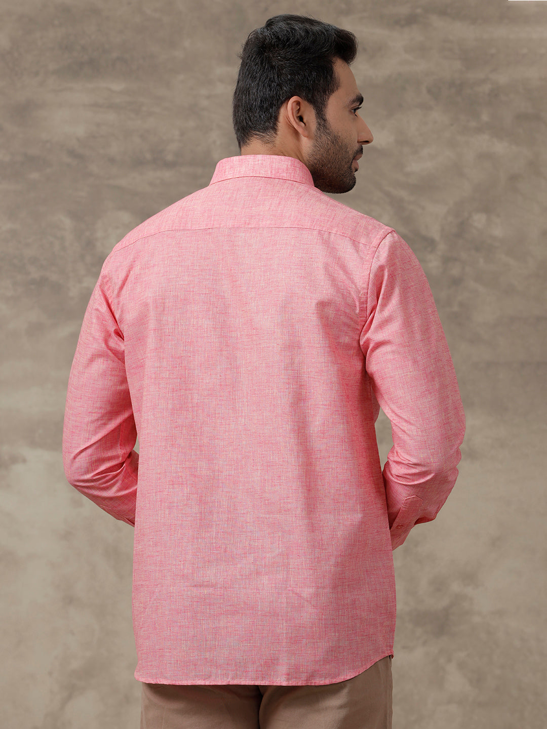 Men Cotton Rich Shirt Pink T39 TO1