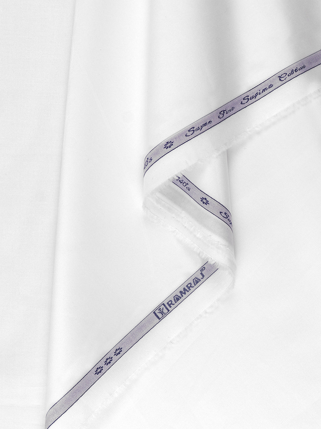 Luxuries Supima Cotton Pure White Shirt Fabric CARLO